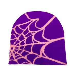 Plum Purple Warm Autumn Knitted Hat Women Men's Halloween Hip Hop Beanie